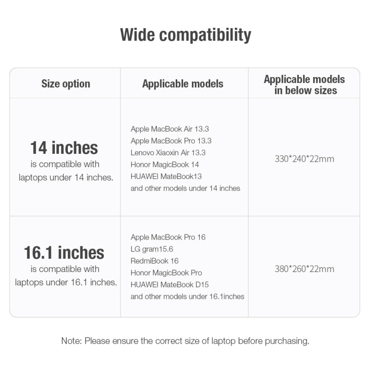 NILLKIN 通勤用多機能ノートパソコンスリーブ、14.0インチ以下用、16.0インチ以下用