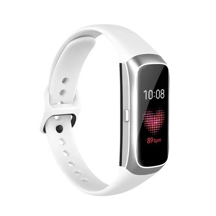 Samsung Galaxy Fit SM-R370 シリコンスチールシャープネル ブラックバックル交換用ストラップ 時計バンド