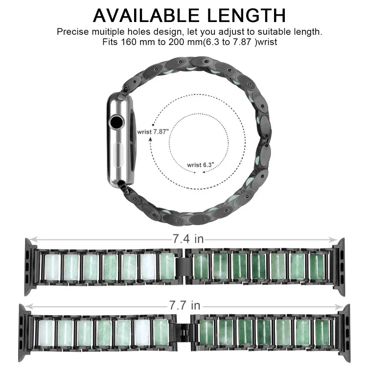 エメラルド ステンレススチールウォッチストラップ Apple Watch Ultra 49mm / Series 8&7 45mm / SE 2&6&SE&5&4 44mm / 3&2&1 42mm用、Apple Watch Series 8&7 41mm / SE 2&6&SE&5&4 40mm / 3&2&1 38mm用、Apple Watch Series 7 41mm / 6 & SE & 5 & 4 40mm / 3 & 2 & 1 38mm用