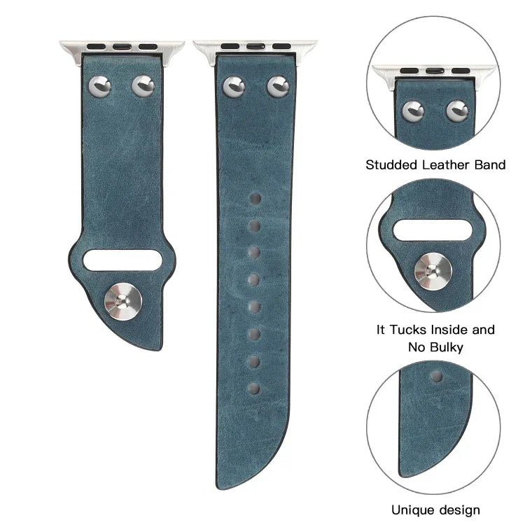 レザーナイフストラップ Apple Watch Ultra 49mm / Series 8&7 45mm / SE 2&6&SE&5&4 44mm / 3&2&1 42mm用、Apple Watch Series 8&7 41mm / SE 2&6&SE&5&4 40mm / 3&2&1 38mm用