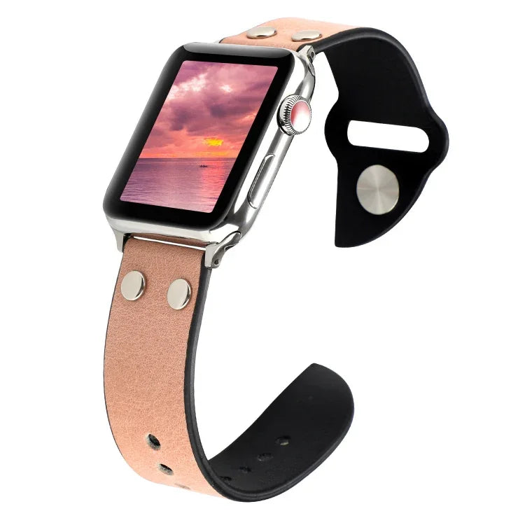 レザーナイフストラップ Apple Watch Ultra 49mm / Series 8&7 45mm / SE 2&6&SE&5&4 44mm / 3&2&1 42mm用、Apple Watch Series 8&7 41mm / SE 2&6&SE&5&4 40mm / 3&2&1 38mm用