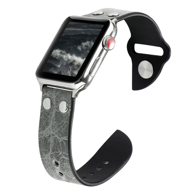 レザーナイフストラップ Apple Watch Ultra 49mm / Series 8&7 45mm / SE 2&6&SE&5&4 44mm / 3&2&1 42mm用、Apple Watch Series 8&7 41mm / SE 2&6&SE&5&4 40mm / 3&2&1 38mm用