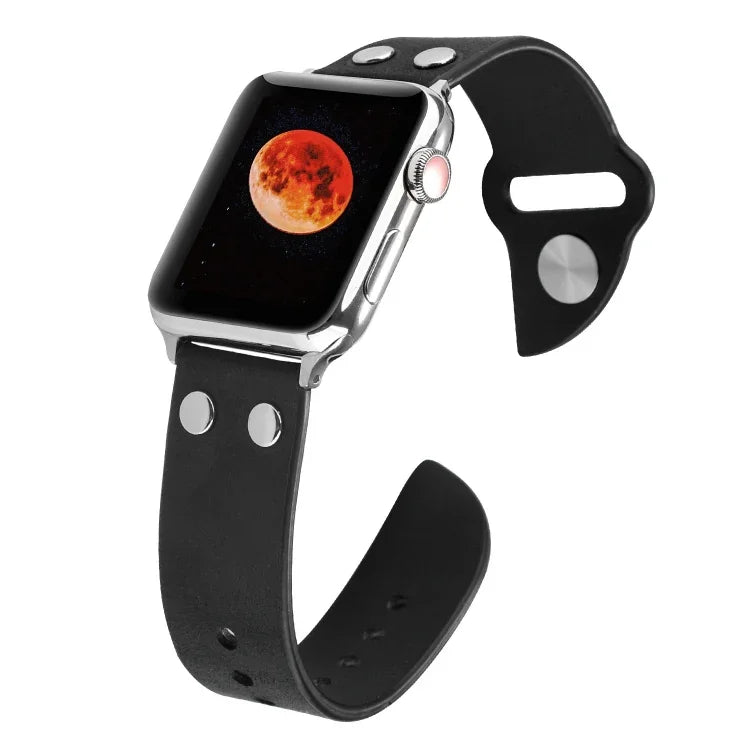 レザーナイフストラップ Apple Watch Ultra 49mm / Series 8&7 45mm / SE 2&6&SE&5&4 44mm / 3&2&1 42mm用、Apple Watch Series 8&7 41mm / SE 2&6&SE&5&4 40mm / 3&2&1 38mm用