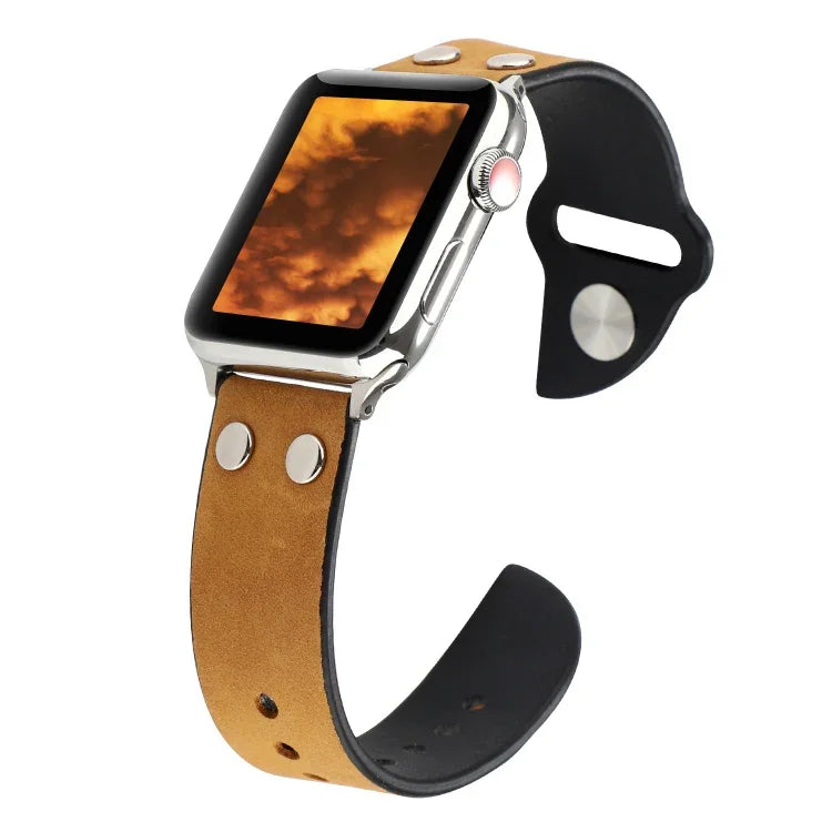 レザーナイフストラップ Apple Watch Ultra 49mm / Series 8&7 45mm / SE 2&6&SE&5&4 44mm / 3&2&1 42mm用、Apple Watch Series 8&7 41mm / SE 2&6&SE&5&4 40mm / 3&2&1 38mm用