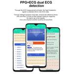 E86 1.7インチ TFTカラー画面 IP68防水 スマートウォッチ、血中酸素モニタリング / 体温モニタリング / AI医療診断対応、スタイル：スチールストラップ、スチールストラップ（ブラック）