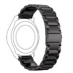 20mm 三つ折りバックル ステンレススチール交換用時計バンド Samsung Galaxy Watch Active 2 / Amazfit GTS 2 用