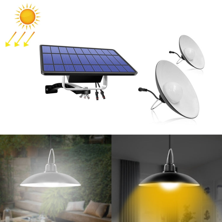 2in1 ソーラーライト 景観用中庭廊下照明 32LEDレトロシャンデリア、白色光、暖色光