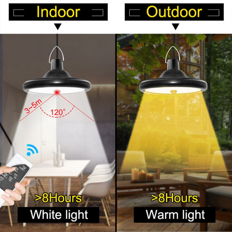 スマート誘導 2in1 112LED ソーラーライト 屋内外用 ガーデン ガレージ LEDランプ 2in1 白色光、2in1 暖色光