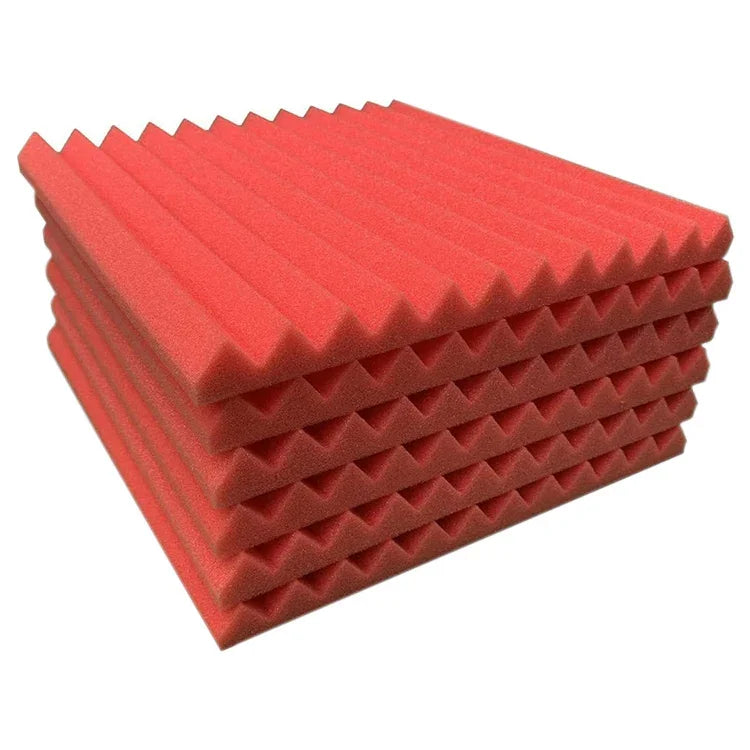 30x30x2.5cm三角溝スタイル録音スタジオドラムビデオルーム防音ボードサイレンサーコットン、6個、10個、12個、20個、24個