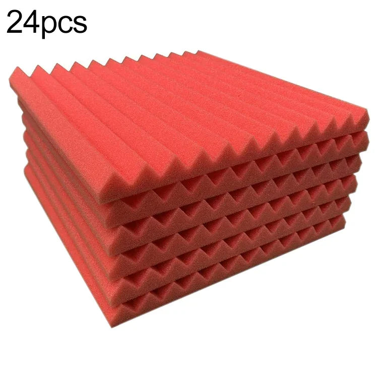 30x30x2.5cm三角溝スタイル録音スタジオドラムビデオルーム防音ボードサイレンサーコットン、6個、10個、12個、20個、24個