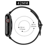 ダブルホールレザーウォッチバンド Apple Watch Series 6 & SE & 5 & 4 44mm / 3 & 2 & 1 42mm用、5 & 4 40mm / 3 & 2 & 1 38mm用