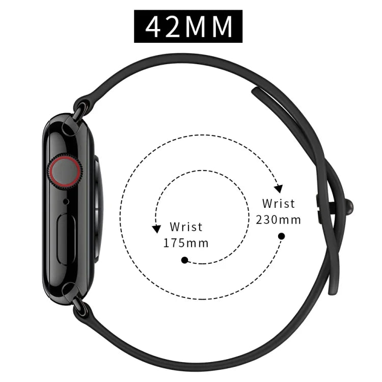 ダブルホールレザーウォッチバンド Apple Watch Series 6 & SE & 5 & 4 44mm / 3 & 2 & 1 42mm用、5 & 4 40mm / 3 & 2 & 1 38mm用