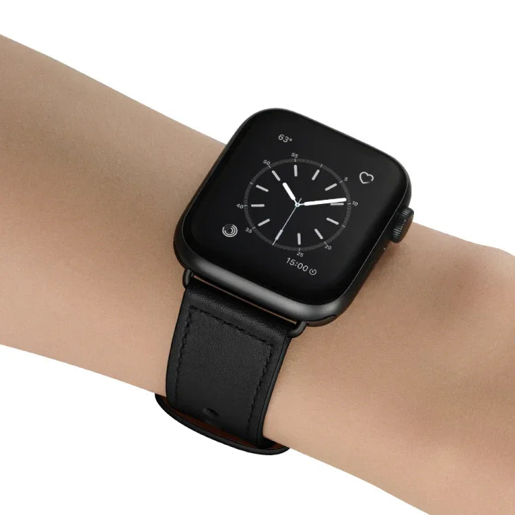 ダブルホールレザーウォッチバンド Apple Watch Series 6 & SE & 5 & 4 44mm / 3 & 2 & 1 42mm用、5 & 4 40mm / 3 & 2 & 1 38mm用