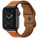 ダブルホールレザーウォッチバンド Apple Watch Series 6 & SE & 5 & 4 44mm / 3 & 2 & 1 42mm用、5 & 4 40mm / 3 & 2 & 1 38mm用