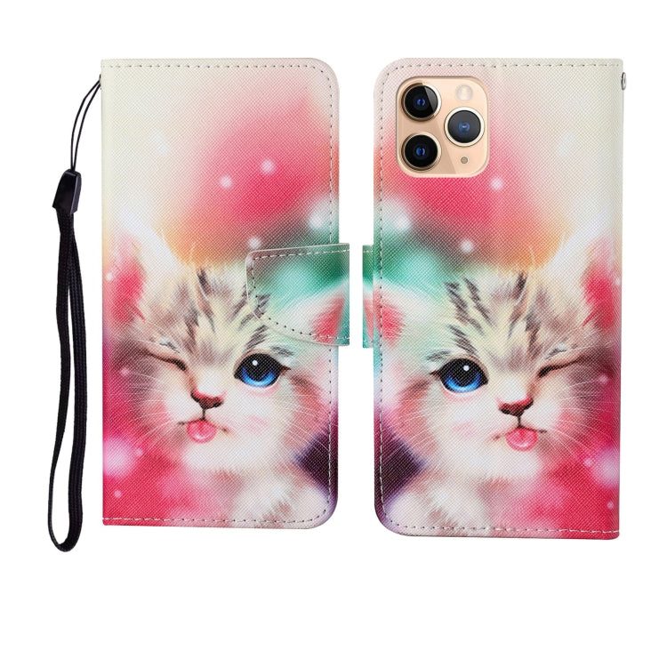 Painted Pattern Horizontal Flip Leathe Case, For iPhone 11, For iPhone 11 Pro, For iPhone 11 Pro Max