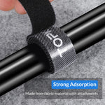 4個入り 再利用可能＆分割可能 ナイロン結束バンド フック＆ループファスナー ケーブルタイ 1m