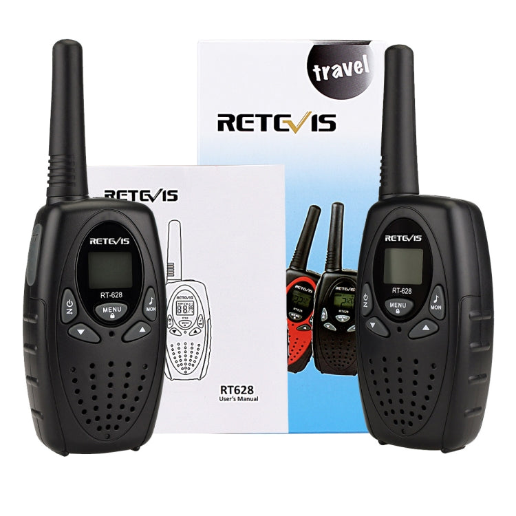 1ペア RETEVIS RT628 0.5W 欧州周波数 446MHz 8チャンネル ハンドヘルド 子供用トランシーバー、RT628（ブラック）、RT628（ホワイト）、RT628（レッド）