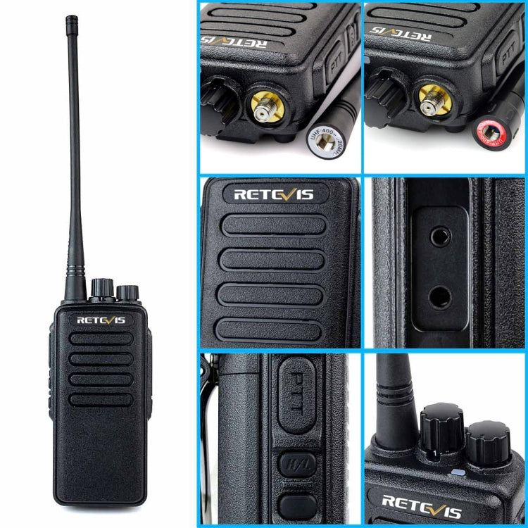 RETEVIS RT1 10W UHF 400-520MHz 16チャンネル ハンドヘルドトランシーバー、RT1 400-520MHz 米国プラグ、RT1 400-520MHz 欧州プラグ