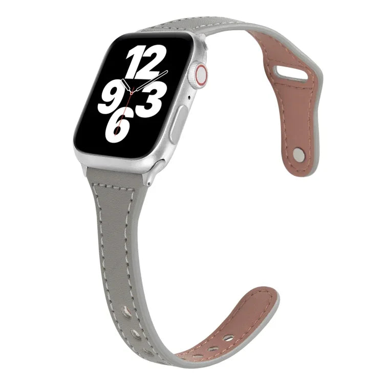 ユニバーサルT字型薄型リバースバックルレザーウォッチストラップ、Apple Watch Ultra 49mm / Series 8&7 45mm / SE 2&6&SE&5&4 44mm / 3&2&1 42mm用、Apple Watch Series 8&7 41mm / SE 2&6&SE&5&4 40mm / 3&2&1 38mm用
