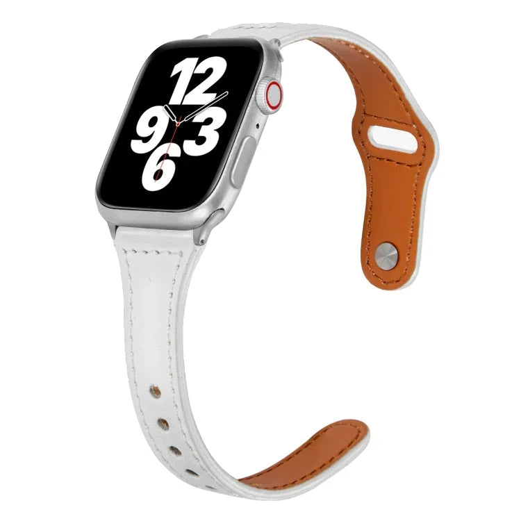 ユニバーサルT字型薄型リバースバックルレザーウォッチストラップ、Apple Watch Ultra 49mm / Series 8&7 45mm / SE 2&6&SE&5&4 44mm / 3&2&1 42mm用、Apple Watch Series 8&7 41mm / SE 2&6&SE&5&4 40mm / 3&2&1 38mm用
