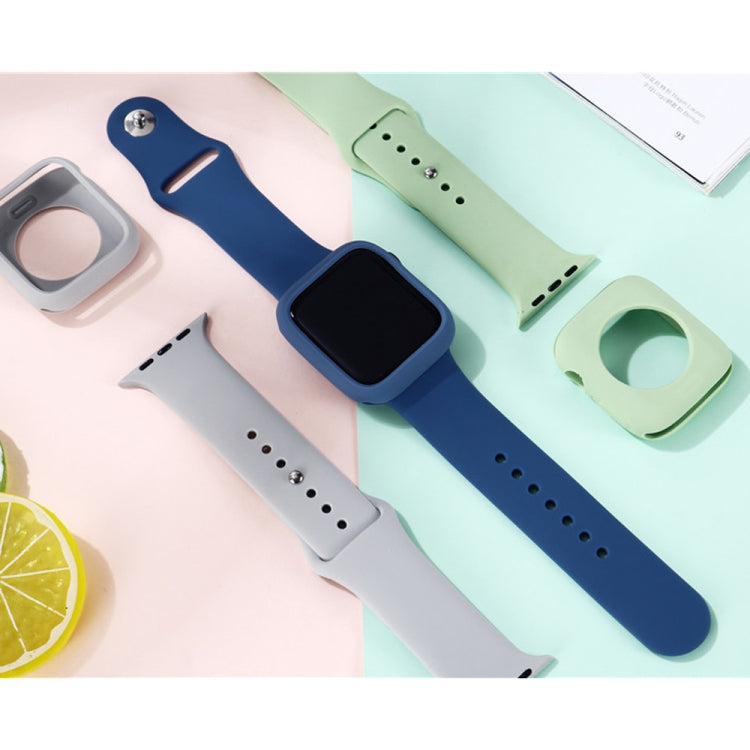 シリコン交換用ストラップウォッチバンド＋ウォッチ保護ケースセット、Apple Watch Series 9 / 8 / 7 41mm用、Apple Watch Series 9 / 8 / 7 45mm用