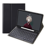 YA098B 取り外し可能なラムスキンテクスチャー丸型キーキャップ Bluetoothキーボード用レザーケース、ペンスロット＆スタンド付き、iPad Air 5 / 4 10.9インチ 2020 / Pro 11インチ 2020 / 2018対応、iPad 10.2 (2020) & (2019) / Air 3 10.5インチ / Pro 10.5インチ対応