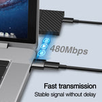 JOYROOM S-H152 3A USB オス to USB-C / Type-C メス OTG アダプター、S-H152