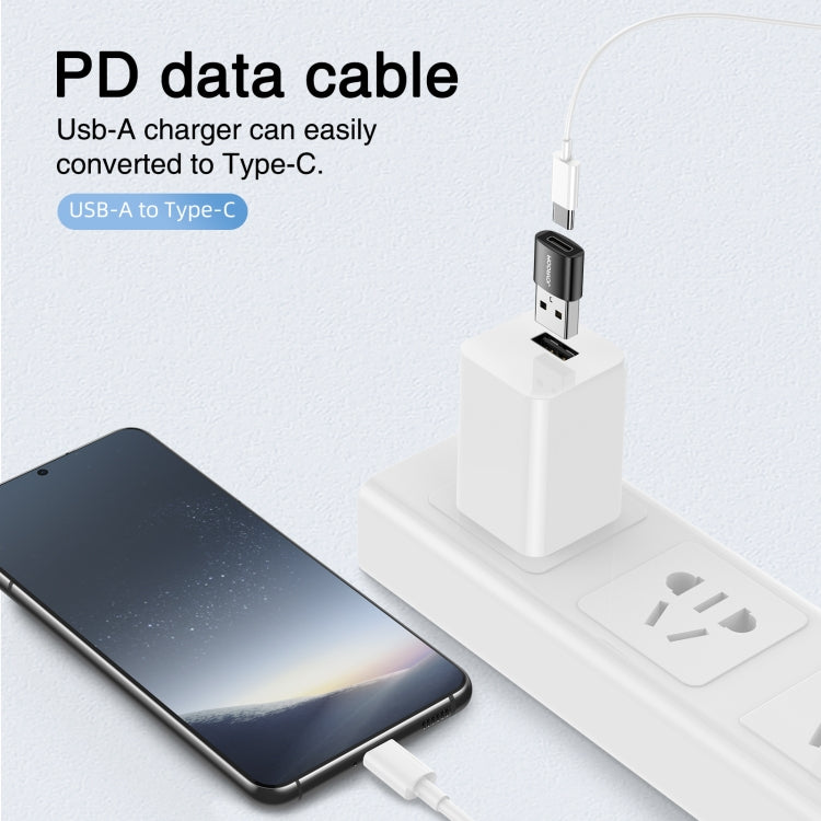 JOYROOM S-H152 3A USB オス to USB-C / Type-C メス OTG アダプター、S-H152