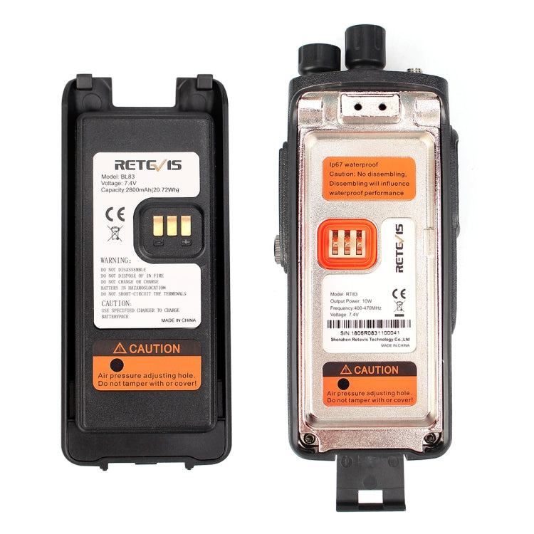 RETEVIS RT83 10W 400-470MHz 1024チャンネル 防水DMRデジタルデュアルタイム二方向無線トランシーバー、GPSバージョン、RT83、GPSバージョン