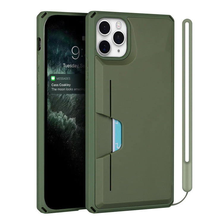 Armor Shockproof TPU + PC Hard Case with Card Slot Holder Funtion, For iPhone 11 Pro Max