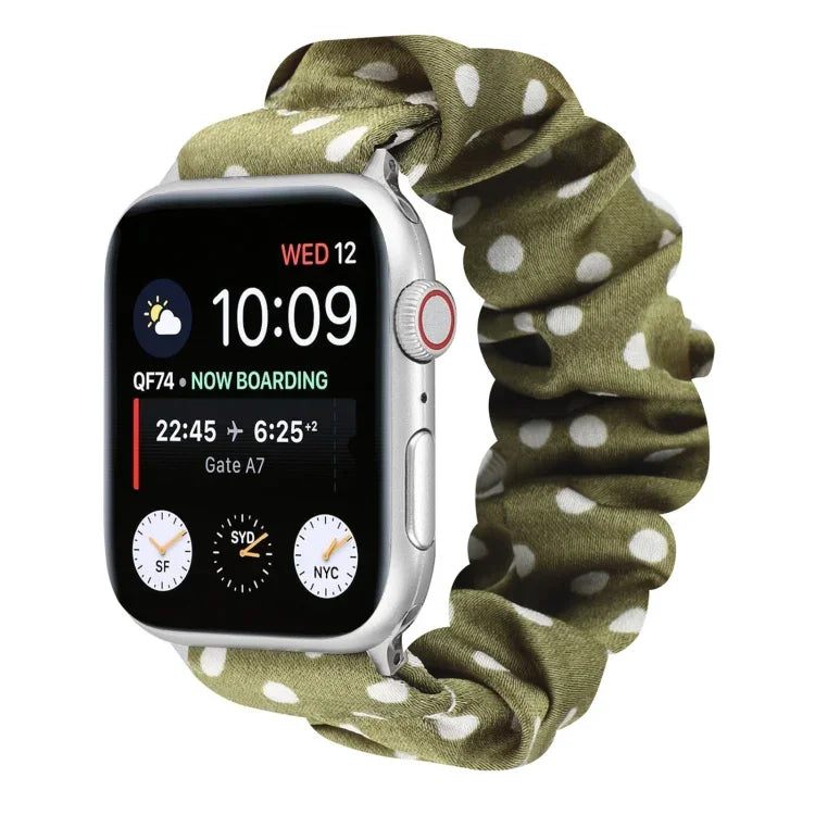 ドット柄ヘアリング布製時計ストラップ、Apple Watch Ultra 49mm / シリーズ8＆7 45mm / SE 2＆6＆SE＆5＆4 44mm / 3＆2＆1 42mm用、Apple Watch シリーズ8＆7 41mm / SE 2＆6＆SE＆5＆4 40mm / 3＆2＆1 38mm用、Apple Watch シリーズ7 41mm / 6＆SE＆5＆4 40mm / 3＆2＆1 38mm用