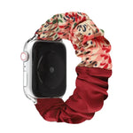 蝶柄ヘアリング布製時計ストラップ、Apple Watch Ultra 49mm / シリーズ8＆7 45mm / SE 2＆6＆SE＆5＆4 44mm / 3＆2＆1 42mm用、Apple Watch シリーズ8＆7 41mm / SE 2＆6＆SE＆5＆4 40mm / 3＆2＆1 38mm用