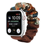 蝶柄ヘアリング布製時計ストラップ、Apple Watch Ultra 49mm / シリーズ8＆7 45mm / SE 2＆6＆SE＆5＆4 44mm / 3＆2＆1 42mm用、Apple Watch シリーズ8＆7 41mm / SE 2＆6＆SE＆5＆4 40mm / 3＆2＆1 38mm用