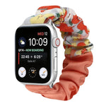 蝶柄ヘアリング布製時計ストラップ、Apple Watch Ultra 49mm / シリーズ8＆7 45mm / SE 2＆6＆SE＆5＆4 44mm / 3＆2＆1 42mm用、Apple Watch シリーズ8＆7 41mm / SE 2＆6＆SE＆5＆4 40mm / 3＆2＆1 38mm用