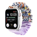 蝶柄ヘアリング布製時計ストラップ、Apple Watch Ultra 49mm / シリーズ8＆7 45mm / SE 2＆6＆SE＆5＆4 44mm / 3＆2＆1 42mm用、Apple Watch シリーズ8＆7 41mm / SE 2＆6＆SE＆5＆4 40mm / 3＆2＆1 38mm用