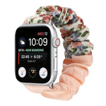 蝶柄ヘアリング布製時計ストラップ、Apple Watch Ultra 49mm / シリーズ8＆7 45mm / SE 2＆6＆SE＆5＆4 44mm / 3＆2＆1 42mm用、Apple Watch シリーズ8＆7 41mm / SE 2＆6＆SE＆5＆4 40mm / 3＆2＆1 38mm用