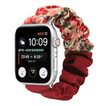 蝶柄ヘアリング布製時計ストラップ、Apple Watch Ultra 49mm / シリーズ8＆7 45mm / SE 2＆6＆SE＆5＆4 44mm / 3＆2＆1 42mm用、Apple Watch シリーズ8＆7 41mm / SE 2＆6＆SE＆5＆4 40mm / 3＆2＆1 38mm用