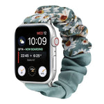 蝶柄ヘアリング布製時計ストラップ、Apple Watch Ultra 49mm / シリーズ8＆7 45mm / SE 2＆6＆SE＆5＆4 44mm / 3＆2＆1 42mm用、Apple Watch シリーズ8＆7 41mm / SE 2＆6＆SE＆5＆4 40mm / 3＆2＆1 38mm用