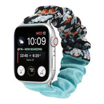 蝶柄ヘアリング布製時計ストラップ、Apple Watch Ultra 49mm / シリーズ8＆7 45mm / SE 2＆6＆SE＆5＆4 44mm / 3＆2＆1 42mm用、Apple Watch シリーズ8＆7 41mm / SE 2＆6＆SE＆5＆4 40mm / 3＆2＆1 38mm用