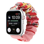 蝶柄ヘアリング布製時計ストラップ、Apple Watch Ultra 49mm / シリーズ8＆7 45mm / SE 2＆6＆SE＆5＆4 44mm / 3＆2＆1 42mm用、Apple Watch シリーズ8＆7 41mm / SE 2＆6＆SE＆5＆4 40mm / 3＆2＆1 38mm用