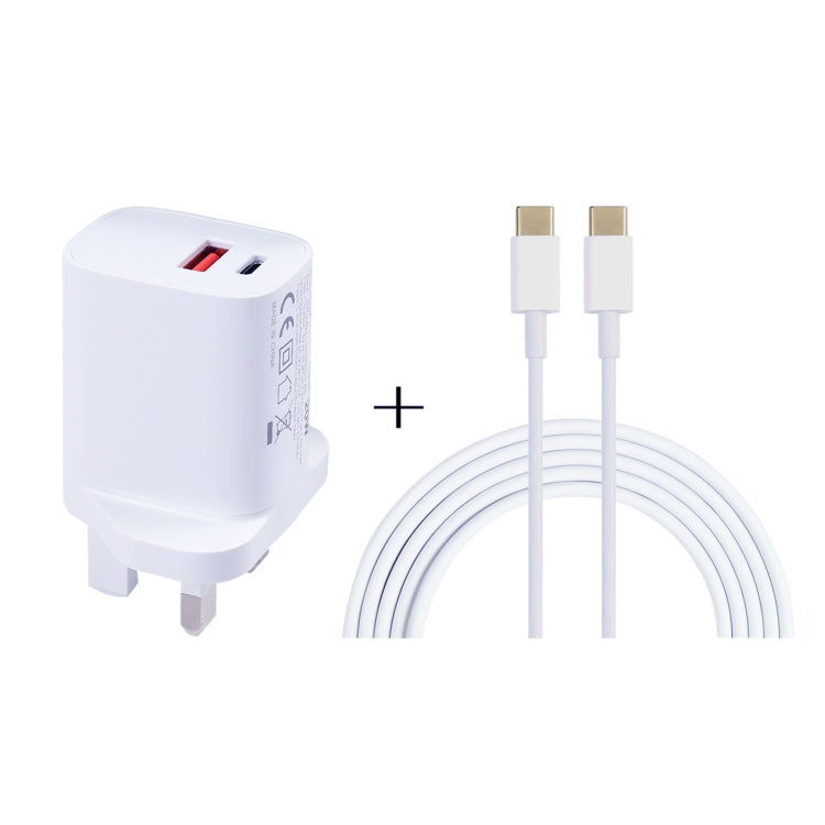 20W USB-C / Type-C + USBポート充電器 100W Type-C to Type-C急速充電ケーブル付き、1m Type-C to Type-C UKプラグ、1m Type-C to Type-C USプラグ、1m Type-C to Type-C EUプラグ、2m Type-C to Type-C UKプラグ、2m Type-C to Type-C USプラグ
