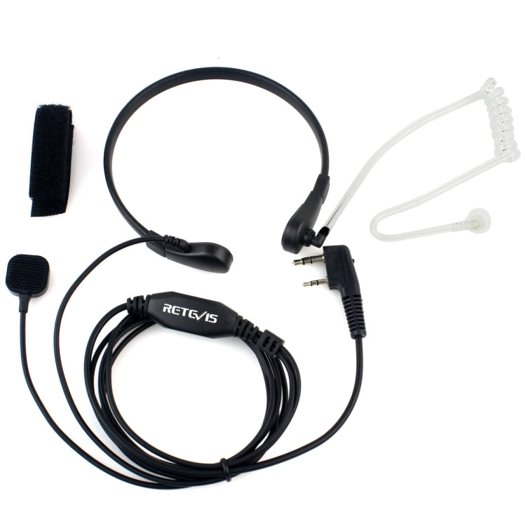 RETEVIS TK 喉元PTT隠し音響チューブイヤホンスピーカーマイク H-777 / RT-5R / RT-5RV / RT-B6用、TK喉元