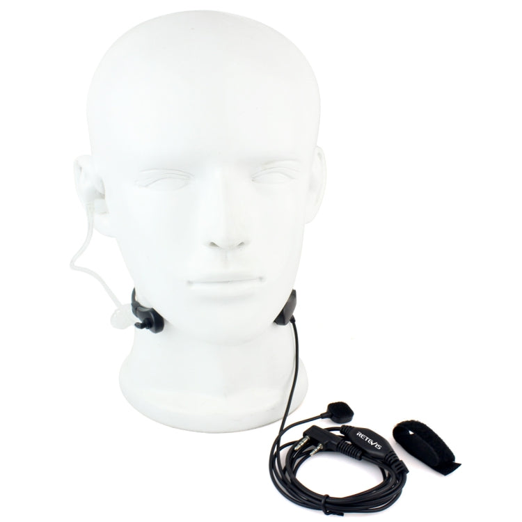 RETEVIS TK 喉元PTT隠し音響チューブイヤホンスピーカーマイク H-777 / RT-5R / RT-5RV / RT-B6用、TK喉元