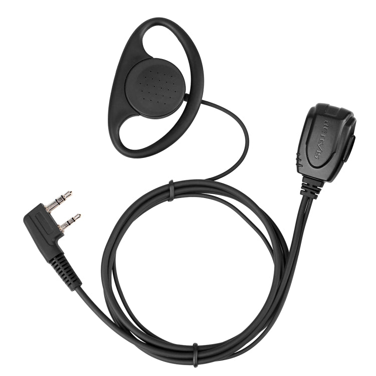 RETEVIS RE-3224 K 2ピンD型イヤーフックイヤホンマイク H777/RT21/RT22/RT24/RT1/RT3/RT81用、RE-3224