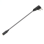 RETEVIS TCK01 ケンウッド 2ピン→3.5mmメス携帯電話用オーディオイヤホン変換ケーブル RT21/RT22/RT24/RT7/RT27/H777用、TCK01