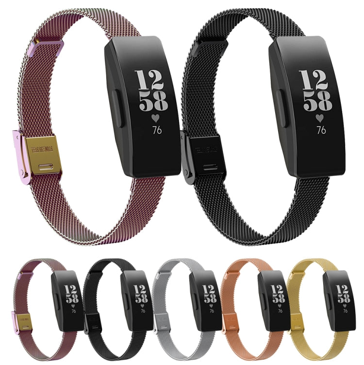 For Fitbit Ace 3 / Inspire 2 Double Insurance Buckle Milanese Replacement Strap Watchband, For Fitbit Ace 3 / Inspire 2
