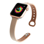 ダブルネイルレザー交換用ストラップ時計バンド、Apple Watch シリーズ7 41mm / 6＆SE＆5＆4 40mm用、Apple Watch シリーズ7 45mm / 6＆SE＆5＆4 44mm用