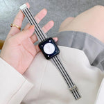 カラーマッチング七珠スチール交換用ストラップ時計バンド、Apple Watch シリーズ7 41mm / 6＆SE＆5＆4 40mm用、Apple Watch シリーズ7 45mm / 6＆SE＆5＆4 44mm用