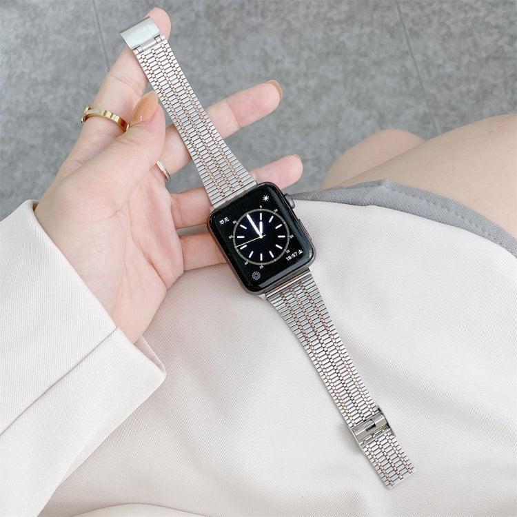 カラーマッチング七珠スチール交換用ストラップ時計バンド、Apple Watch シリーズ7 41mm / 6＆SE＆5＆4 40mm用、Apple Watch シリーズ7 45mm / 6＆SE＆5＆4 44mm用