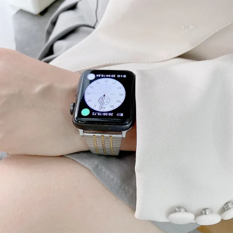 カラーマッチング七珠スチール交換用ストラップ時計バンド、Apple Watch シリーズ7 41mm / 6＆SE＆5＆4 40mm用、Apple Watch シリーズ7 45mm / 6＆SE＆5＆4 44mm用